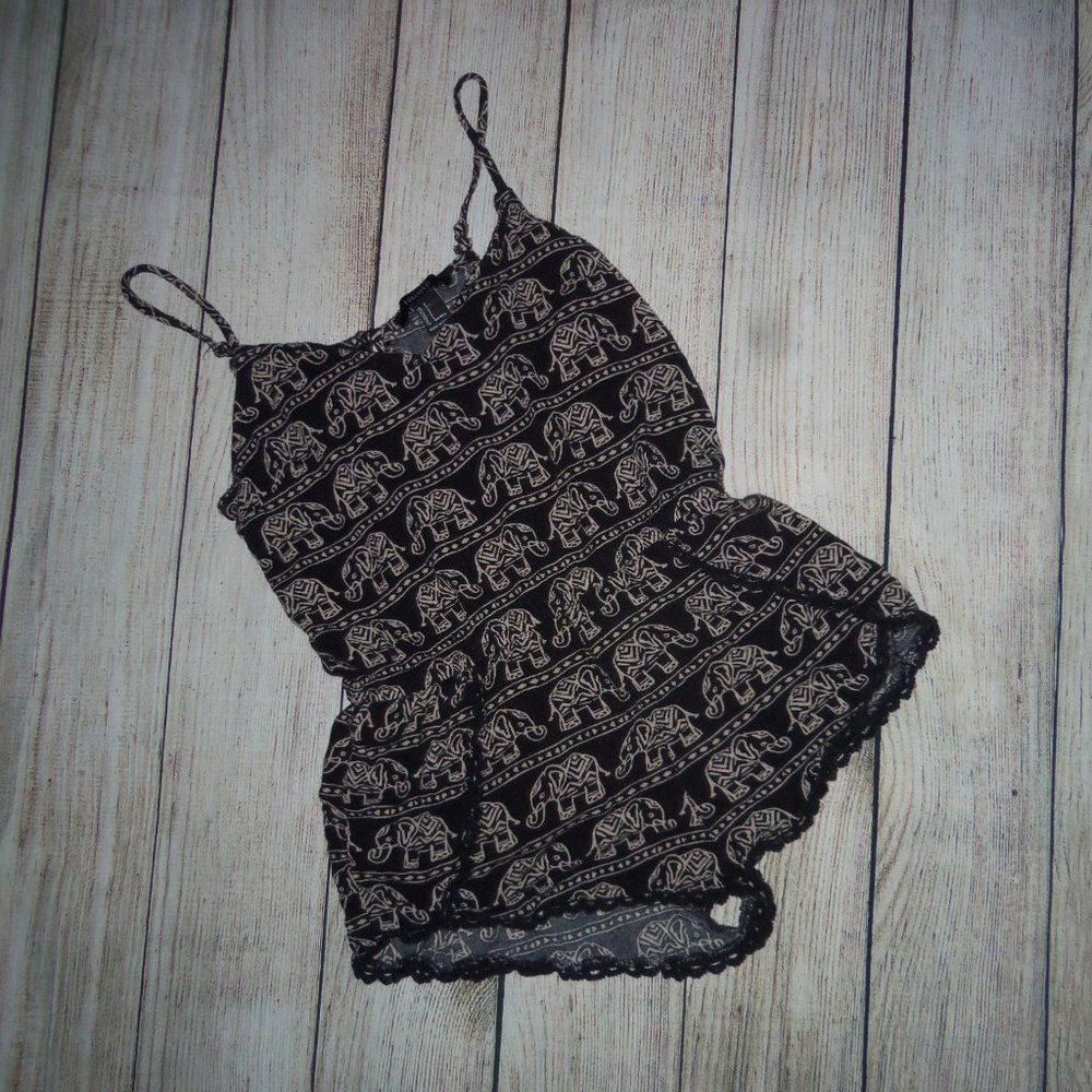 Forever 21 Romper Elephants S